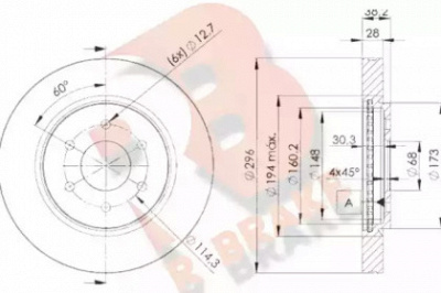R BRAKE 78rbd24200 -  Тормозной диск